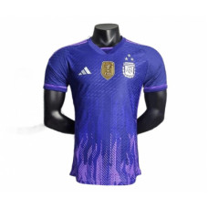 Сборная Аргентины гостевая футболка (игровая версия) 2022-2023 с тремя звёздами